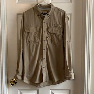 Magellan Tan Long Sleeve Fishing Shirt